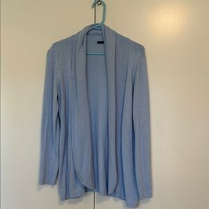 Cyrus Light Blue Open-Front Draped Cardigan size large